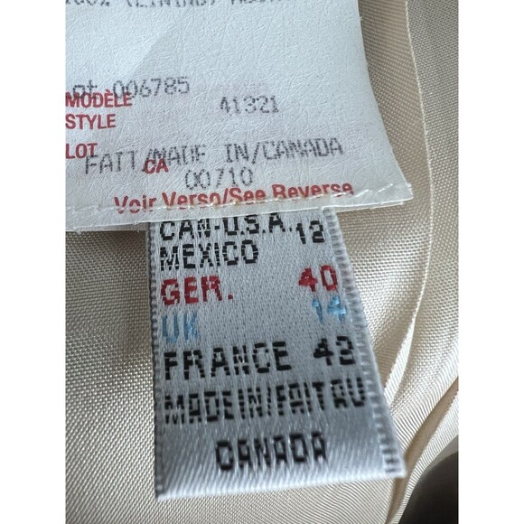 Vintage J. Ribkoff Couture Formal 2 Piece Maxi Skirt Top Set Size 12 Champagne - Picture 12 of 16